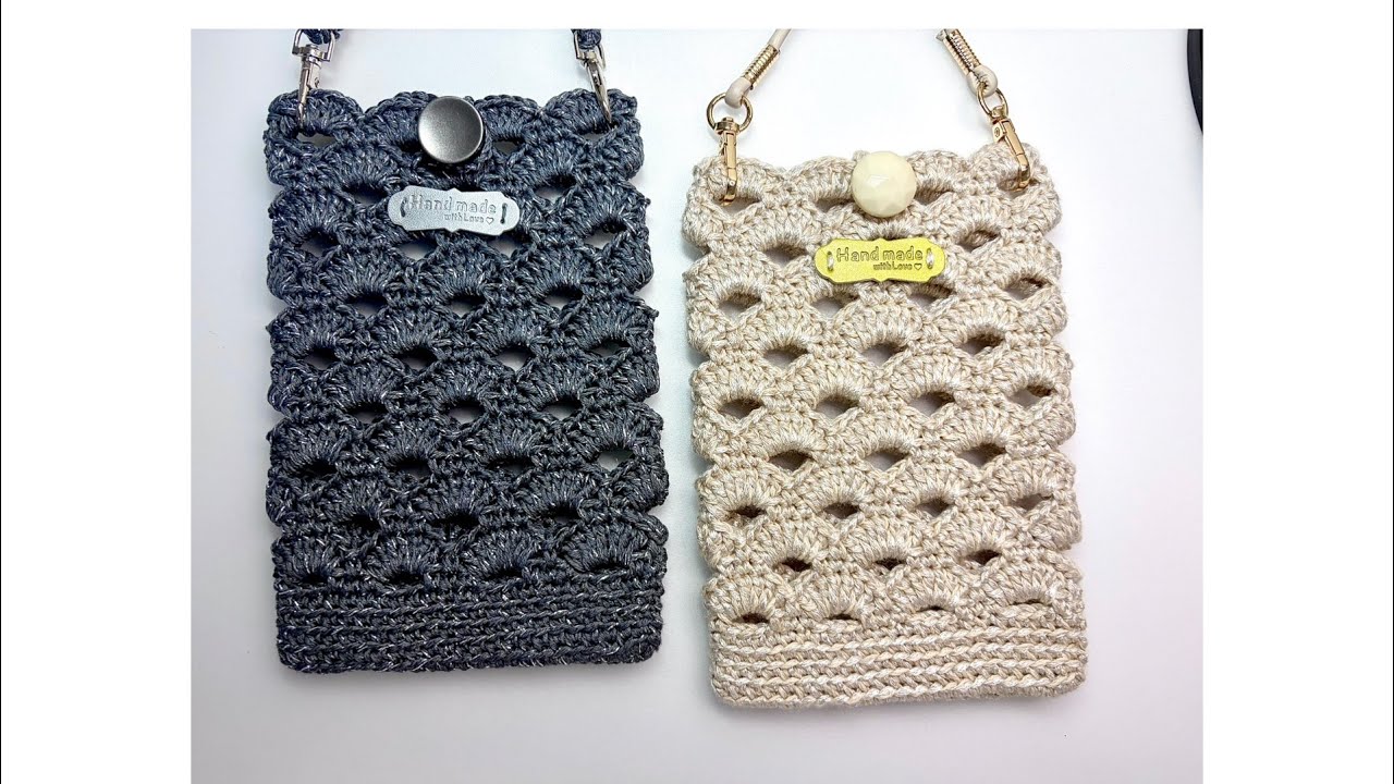 Easy Crochet Patterned Smartphone Shoulder Bag - YouTube