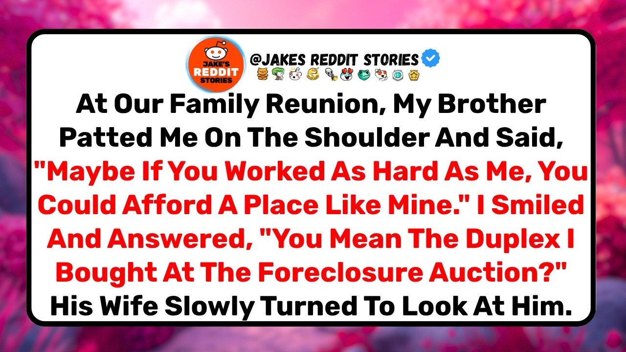 At my parents' Fourth of July barbecue, my brother Derek put his arm around me and said, "Maybe if you worked as hard as me, you could afford a place like mine." I smiled and said, "You mean the...