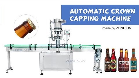 ZONESUN ZS-XG440E Automatic Beer Wine Bottle Crown Cap Crimping Capping Machine