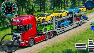 US Car Transporter Truck Driving 3D Game - Cargo Truck Transport Game - Android Gameplay screenshot 1