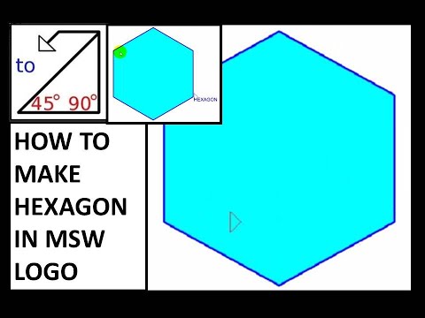 MSW logo tutorial; MSW LOGO Hexagon/Label command/Repeat command