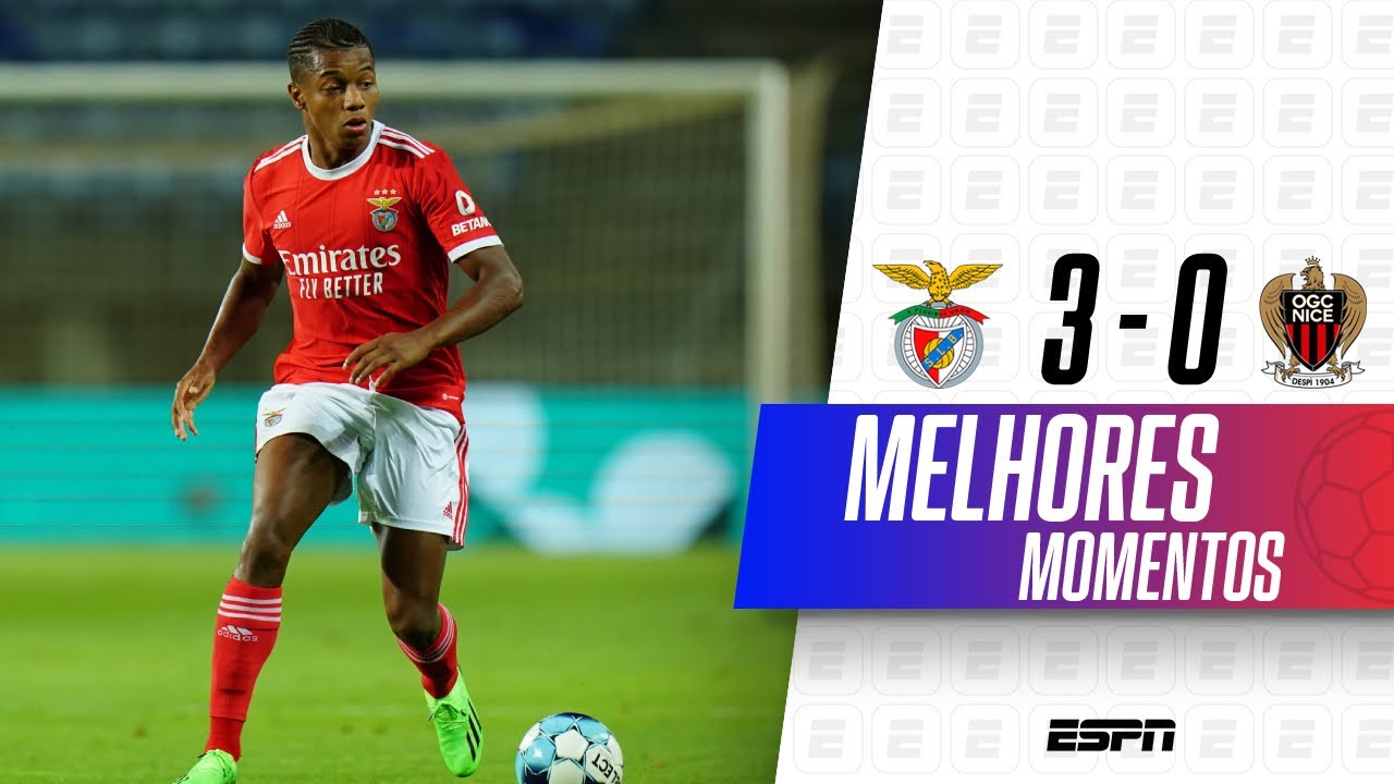 DAVID NERES DÁ ASSISTÊNCIA, GILBERTO MARCA, E BENFICA VENCE O NICE | Melhores Momentos