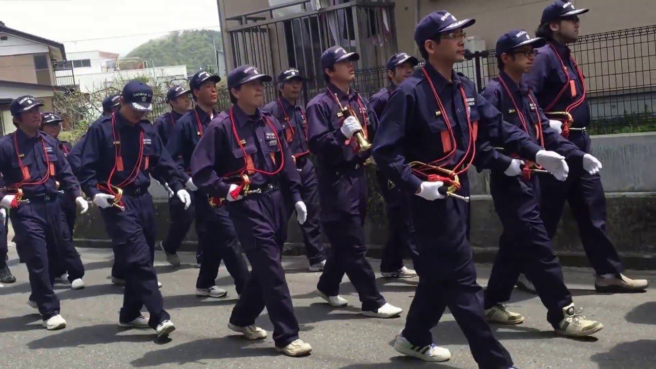 【須坂消防団ラッパ隊】　防火週間キャンペーン行進　全国競技大会最優秀賞の常連です！