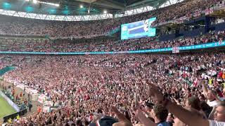 England fans singing the national anthem before Euro 2020 Final 11/07/21