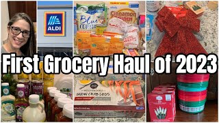 ALDI Shop with Me & Haul | First Grocery Haul of 2023 | Walmart & Lidl | Christmas Clearance Haul