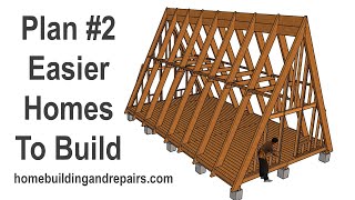 A Frame Home Using Floor And Rafter Beams With T&G 2x6 Sheathing  Plan #2 Framing Assembly Design