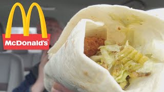 McDonald's NEW Creamy Avocado Ranch McWrap With Crispy Chicken.