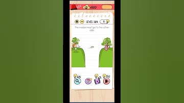 Brain test level 389 solution / the mouse must go to the other side.