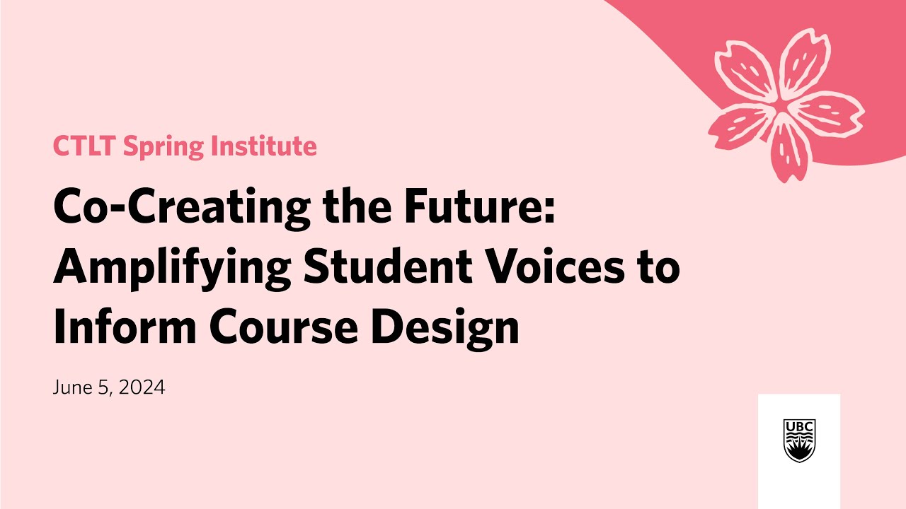 Co-Creating the Future: Amplifying Student Voices to Inform Course ...