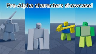 Showcase of all pre-alpha tester badge characters (Playable SCPs reworked)
