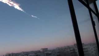 Метеорит Челябинск Падение и Взрыв Meteoriten in Chelyabinsk.