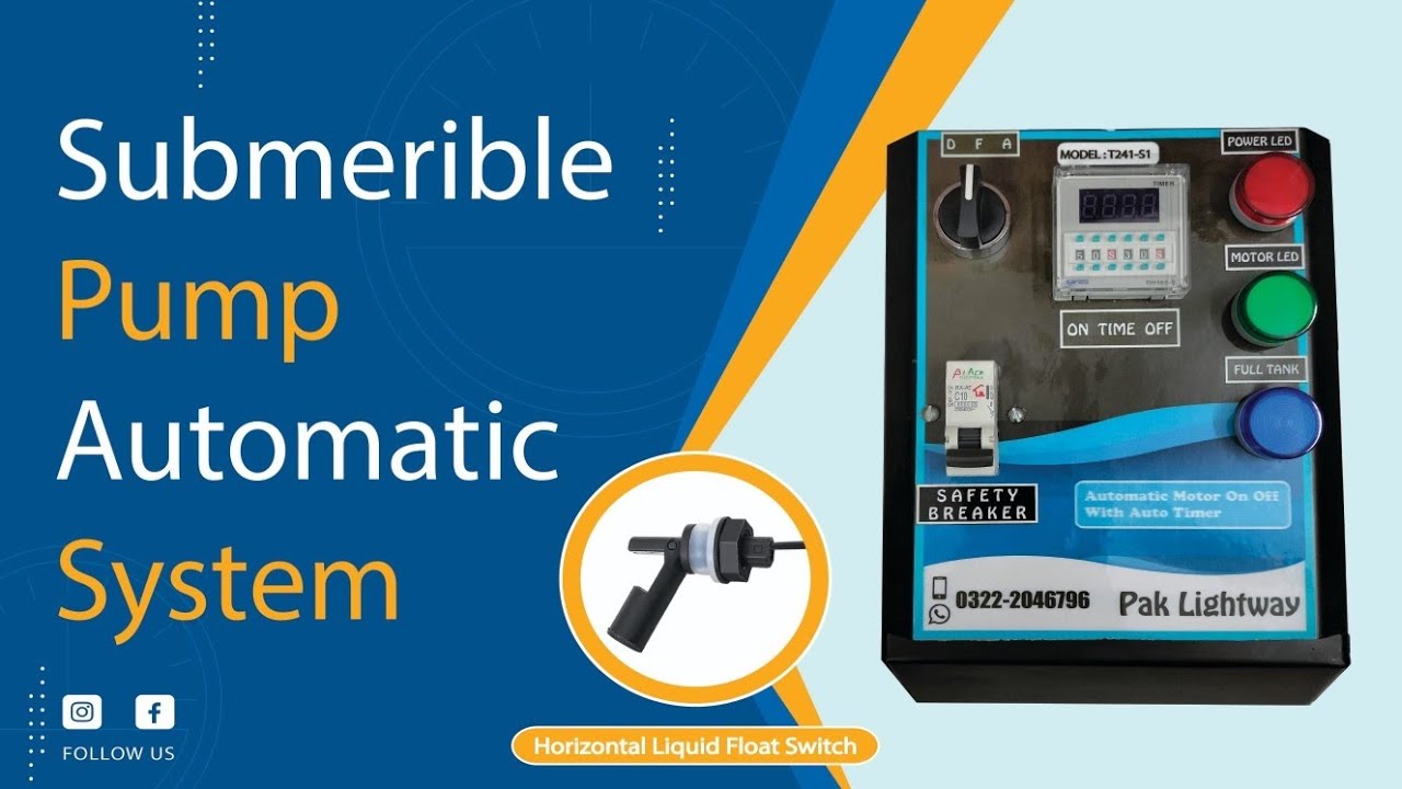 Smart Automatic Submersible Pump System | Sensor & Timer Water Control
