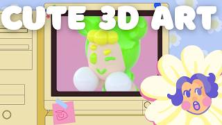 Making Cute 3D Art in Womp 🌼3D Modeling Stream
