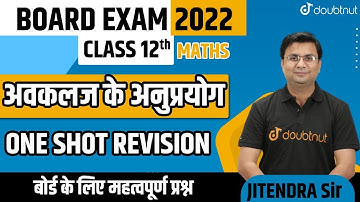 Application of derivatives class 12 maths | Avkalaj