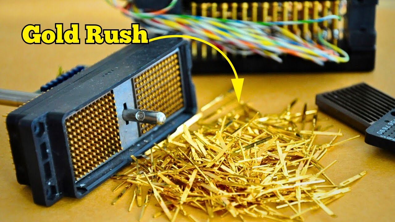 From Motherboards To GOLD Bars: Extracting GOLD Plated Pins From E-Waste!