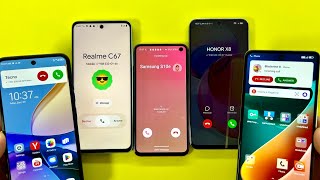 Incoming Call Samsung S10E, Realme C67, Honor X8, Tecno Go1, Black View Shark 8 At The Same Time