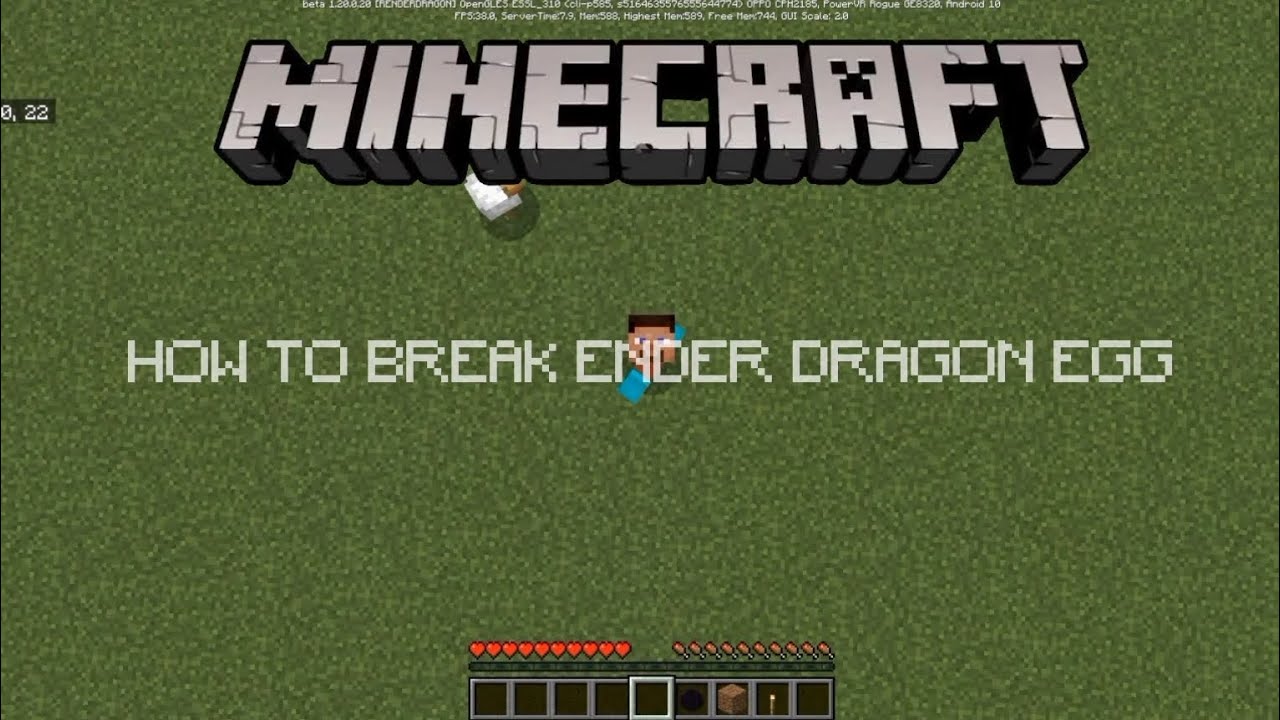 how to break Ender dragon egg :D - YouTube