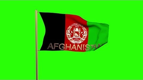 Afghanistan Flag With Title Waving In The Wind. Looping Sun Rises Style. Animati Stock Animation
