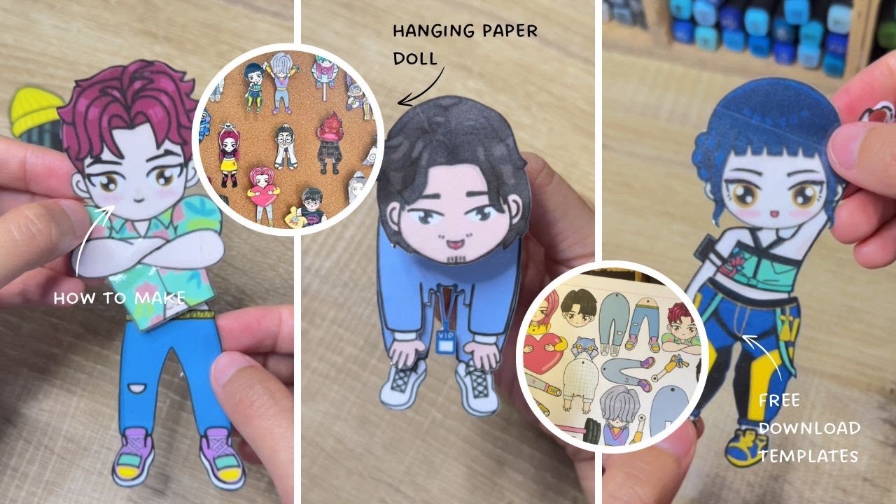 Free printable | SHORTS COMPILATION Kpop Demon Hunters Paper Doll tutorial