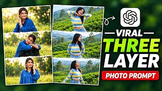 Instagram Viral 3 Layer AI Photo Editing | Trending Vertical Triptych Collage Prompt |ChatGPTAIPhoto screenshot 5