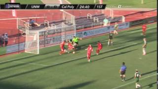 17 aaron herrera with an amazing goal about lobo mens soccer v s cal polly on mountain west 1 iu sou