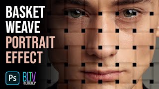 Photoshop: How to Create a BASKET WEAVE Portrait Effect in Photoshop CC and above.