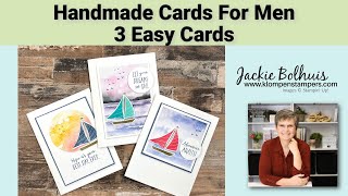 🔴 Handmade Cards For Men: 3 Easy Cards Anyone Can Make
