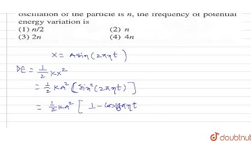 When a particle oscillates simple harmonically, its potential energy varies periodically.