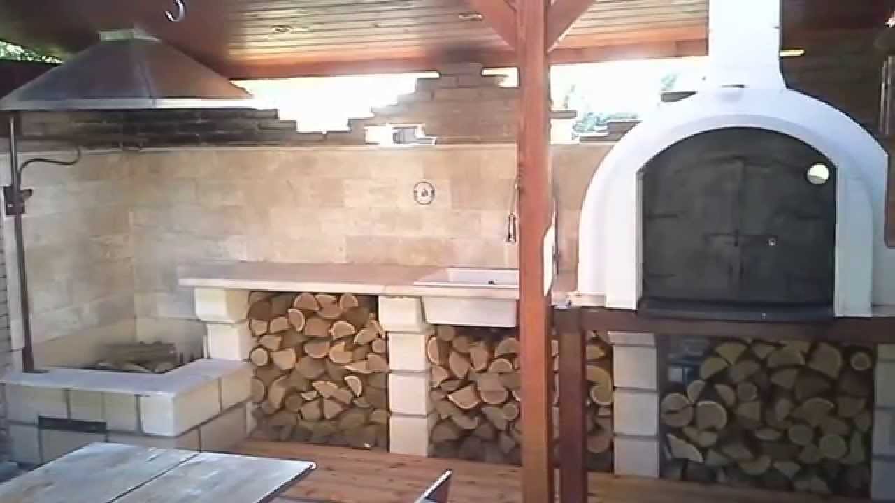 Kerti konyha építés czapár kemence youtube