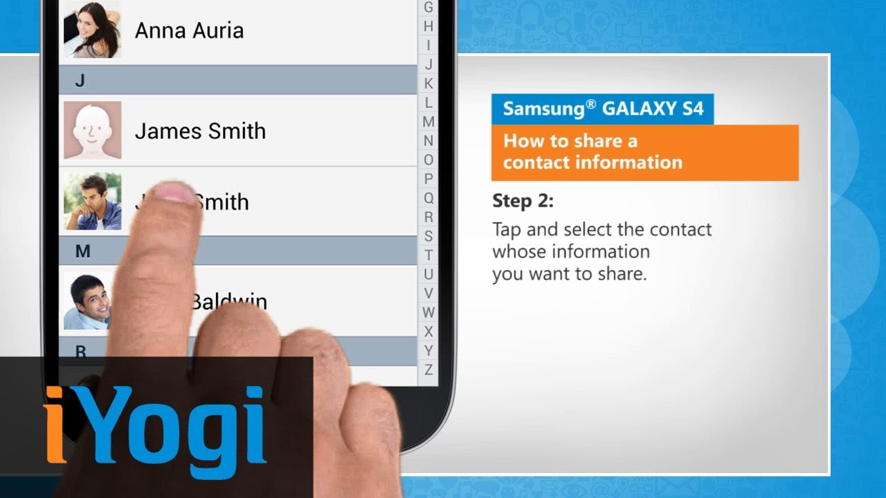 How to Share a Contact Information on Samsung® GALAXY S4