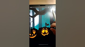 Halloween (Digital Painting) & Animation/Procreate #shorts