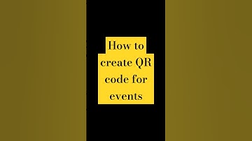 How to create a QR for events? Here is mobiQode
