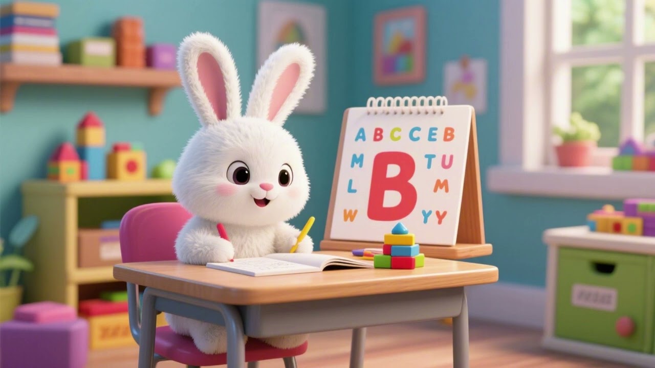 Зайчик учит букву Б | Детская песенка про алфавит и фонетику