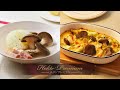 【3月】霜降りひらたけレシピ 新玉ねぎの味わいスープ/春キャベツのキッシュ