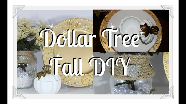 🍂💎Dollar Tree Fall 🍂DIY|| 💎Glam Charger Plates and Vase🍂💎