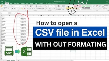 How to open a CSV file in Microsoft Excel without changing the column formatting of numbers?