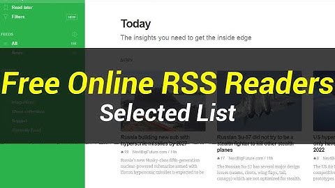 5 Free Online RSS Readers | Selected List