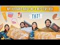 MYSTERY BOX CHALLENGE WITH HUSBAND || he gave me nykaa products unexpected??