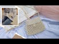 How to make pearl beaded bag// Diy pearl bead bag for beginners.