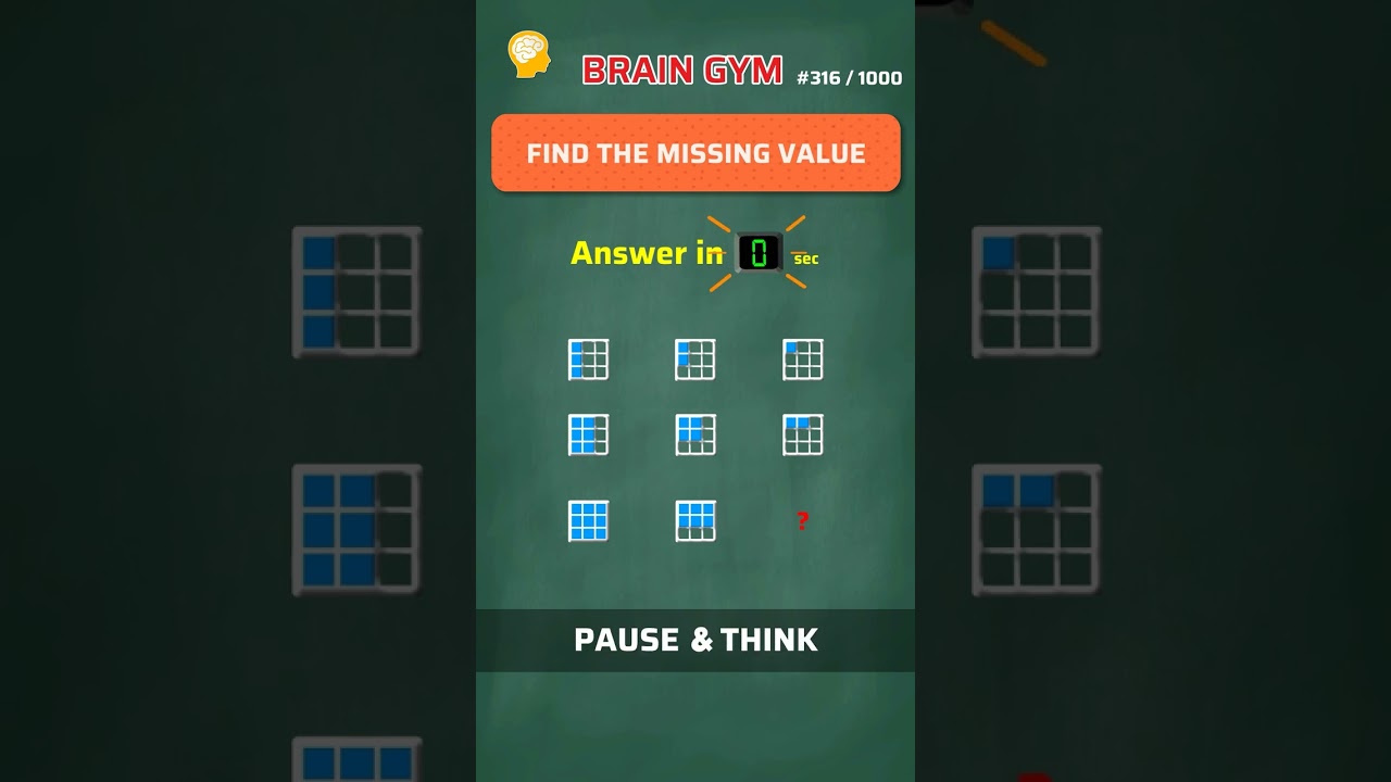 Picture Pattern puzzle # 6 | Puzzles with Answer | BrainGym | #shorts