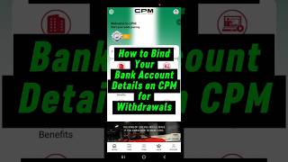 Bind Your CPM Account Before Withdrawal 🚨 #cpmnigeria #cpm