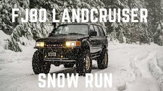 Snow run - fj80 Landcruiser on 40's