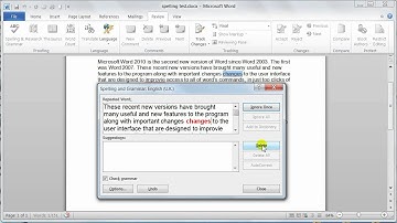 Microsoft Word 2010 basic proofing tools - Tutorial 9