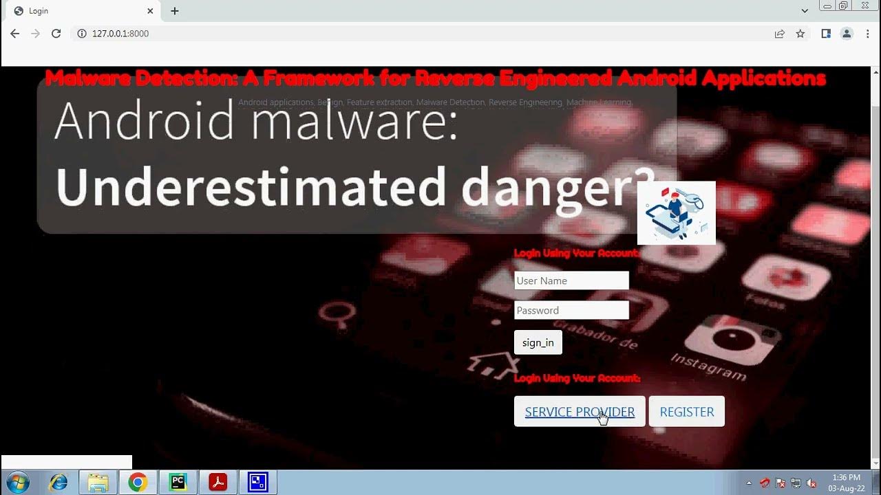 Malware Detection A Framework for Reverse Engineered Android ...