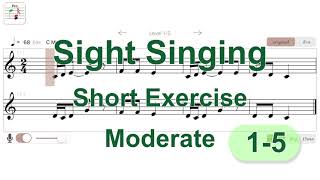 Sight Singing Short Exercise - Moderate 1-5