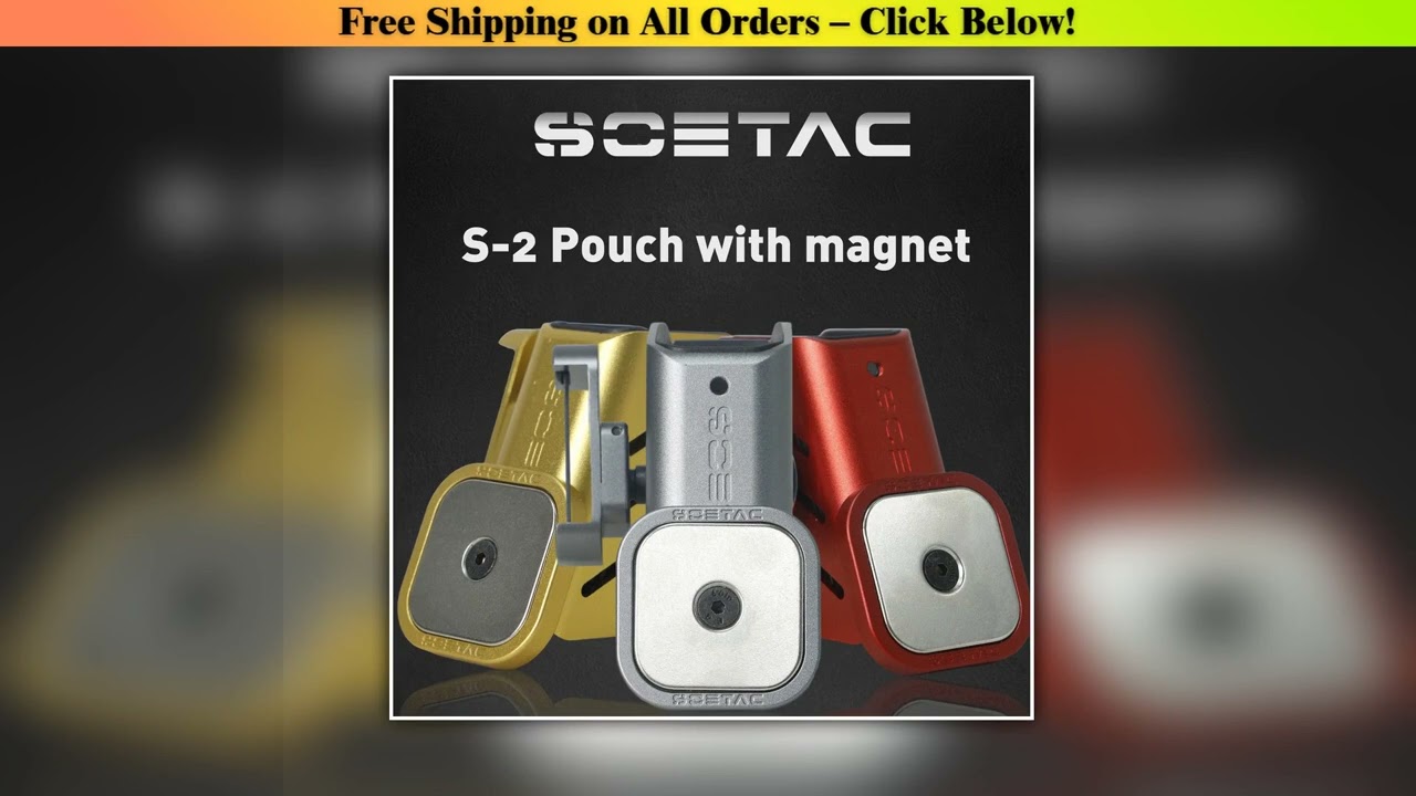 SOETAC IPSC Shooting Competition Universal Magazine Pouch with Magnetic Clip Set Adjustable Size