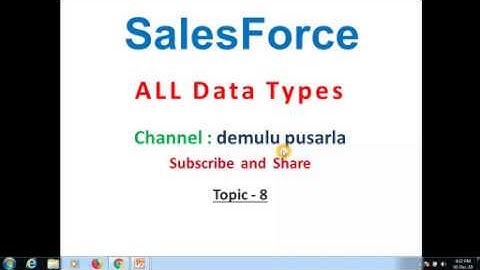 SalesForce Data Types in Telugu