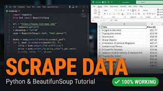 Python Project #6: Web Scraping — Scrape a Bookstore with BeautifulSoup (Beginner Tutorial 2026)