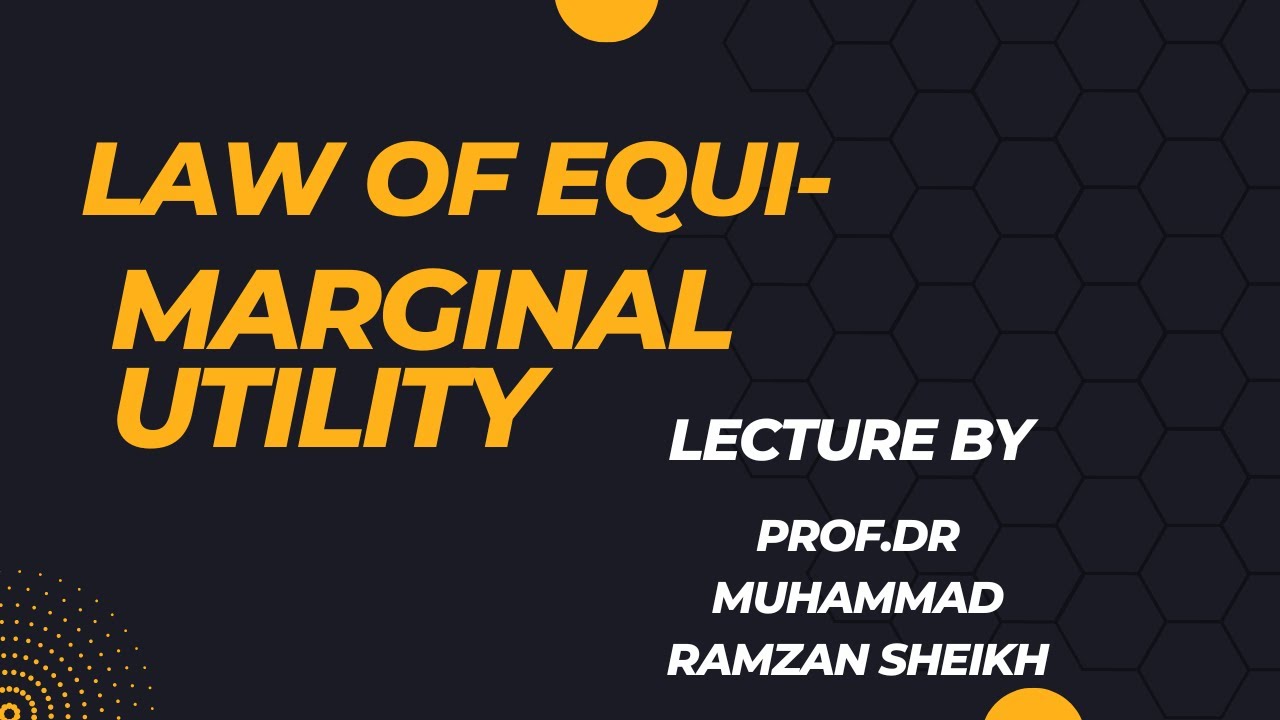 Law Of Equi Marginal Utility Lecture By DR MUHAMMAD RAMZAN SHEIKH IN law-of-equi-marginal-utility-lecture-by-dr-muhammad-ramzan-sheikh-in