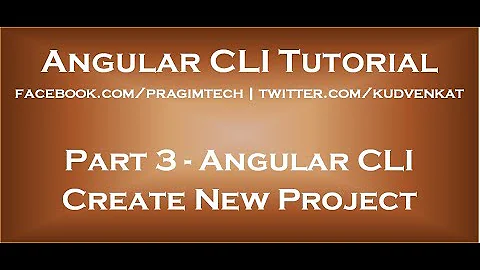 Angular CLI Create new project